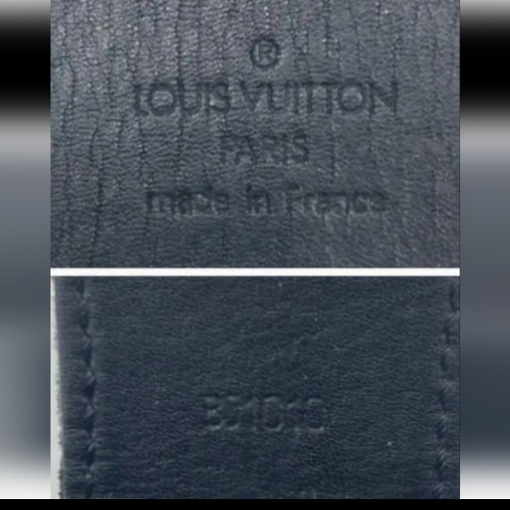 Louis Vuitton Black Leather Cuff Bracelet with Gold Hardware - Picture 6 of 6